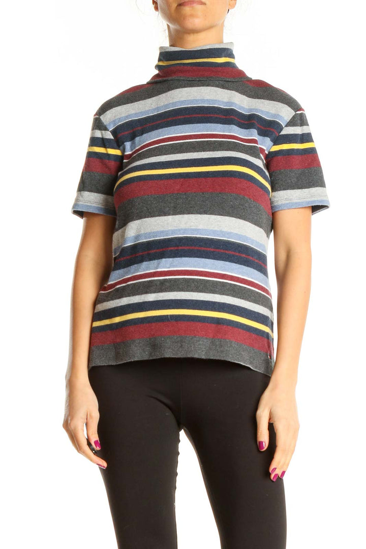 Multicolor Striped Casual Top