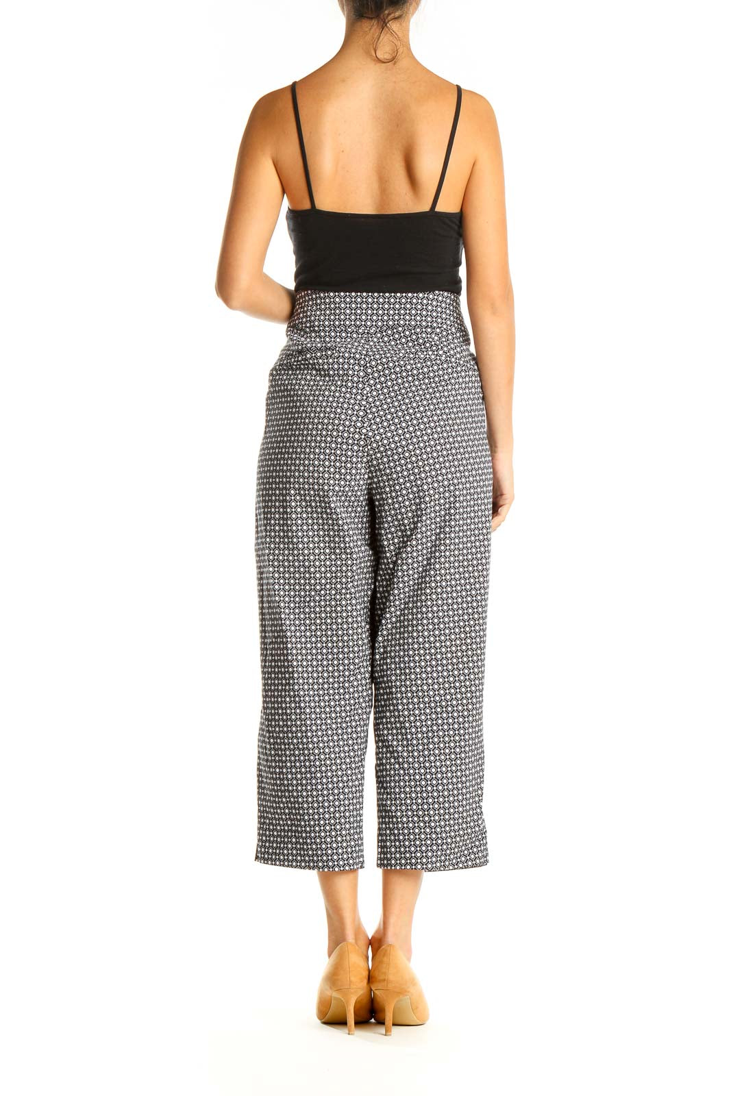 Gray Printed All Day Wear Trousers