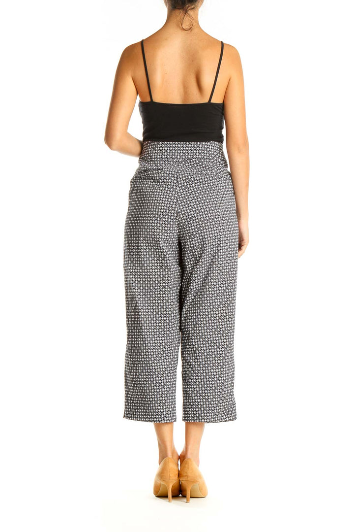 Gray Printed All Day Wear Trousers