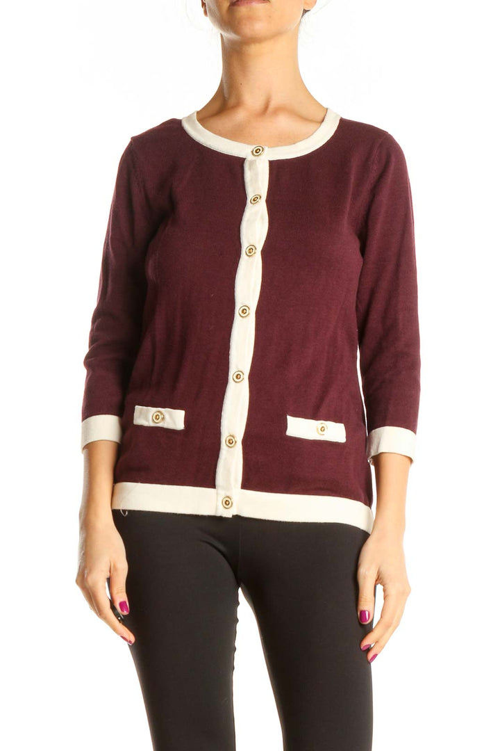 Purple Retro Cardigan