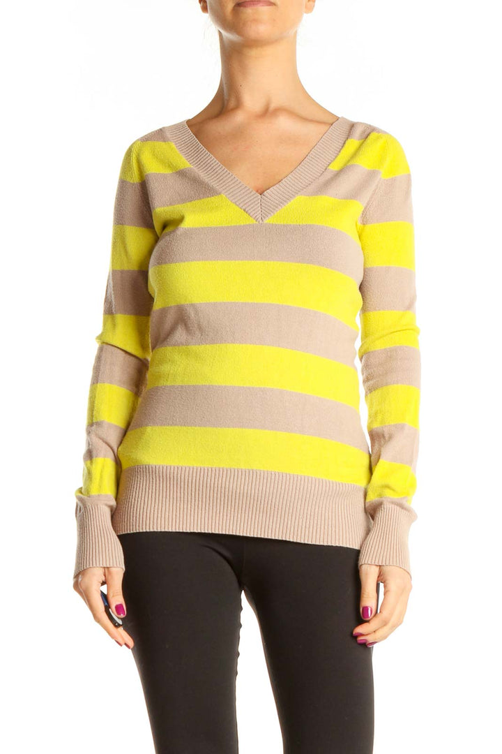 Yellow and Brown All Day Wear Sweater