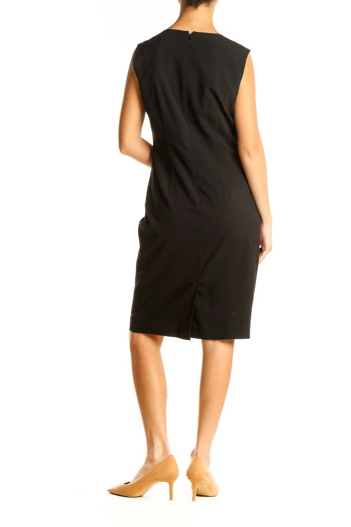 Black Colorblock Classic Sheath Dress