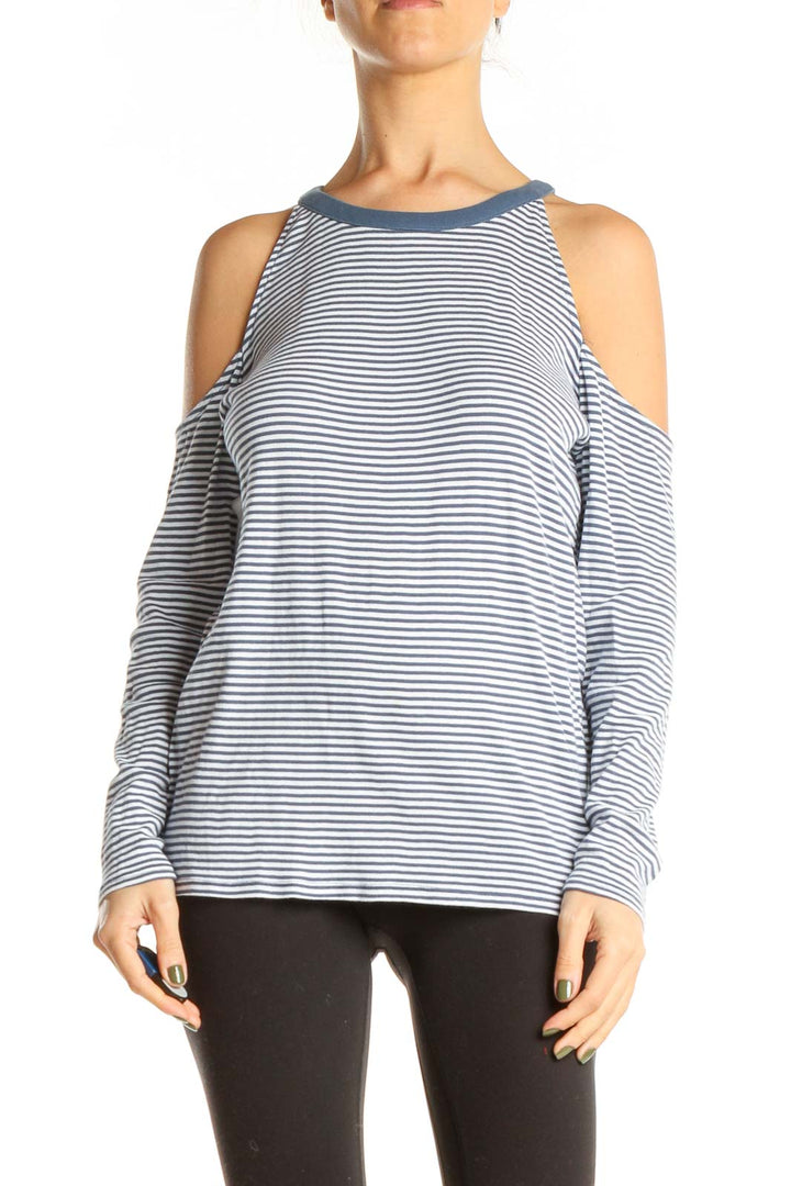 Gray Striped All Day Wear Top