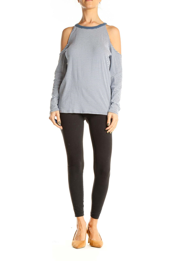 Gray Striped All Day Wear Top