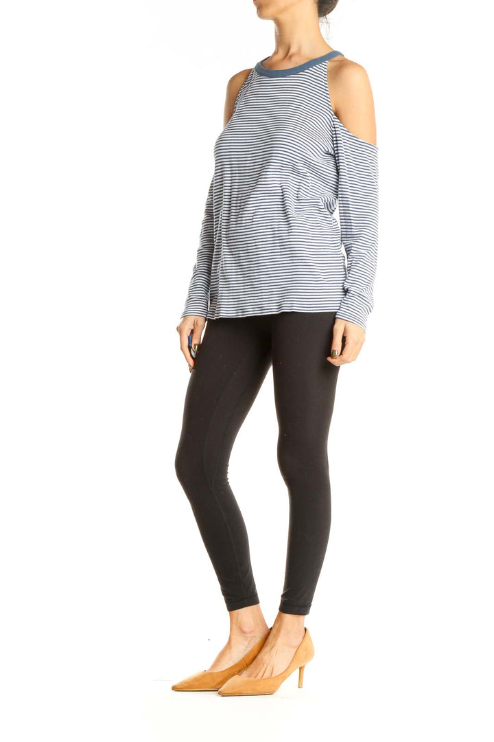 Gray Striped All Day Wear Top