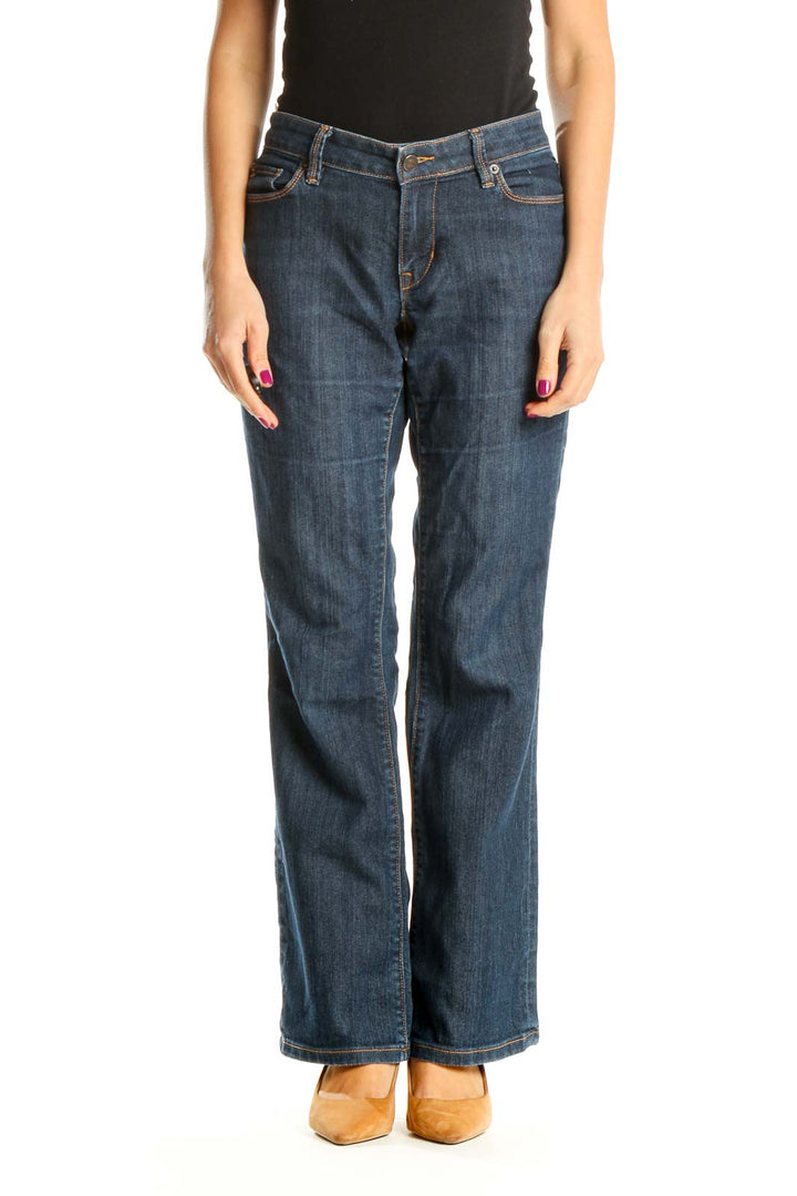 Blue Straight Leg Jeans