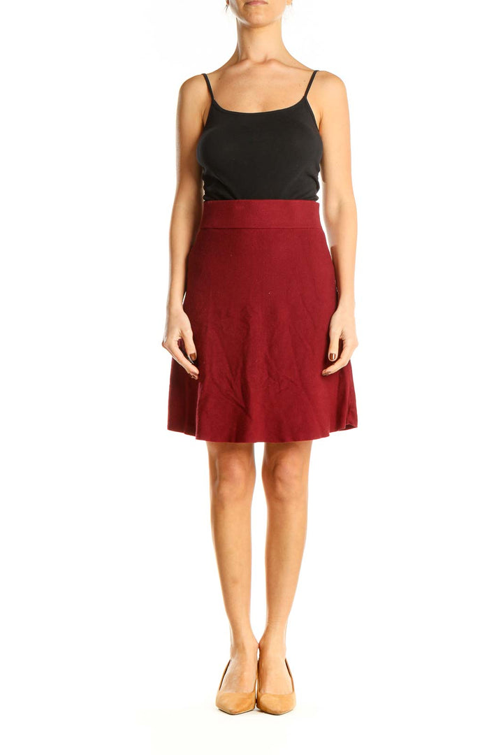 Red Brunch A-Line Skirt