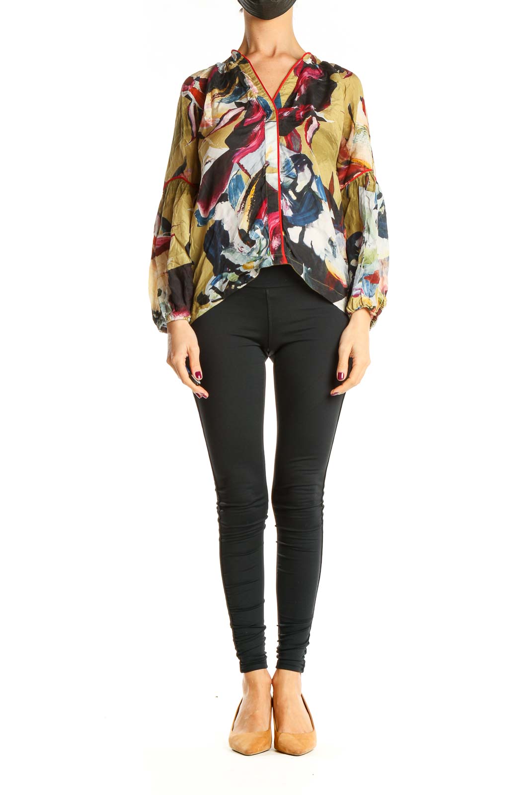 Multicolor Printed Retro Blouse