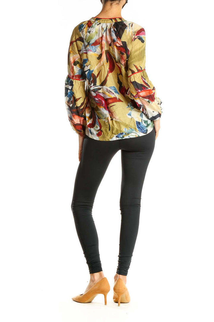 Multicolor Printed Retro Blouse