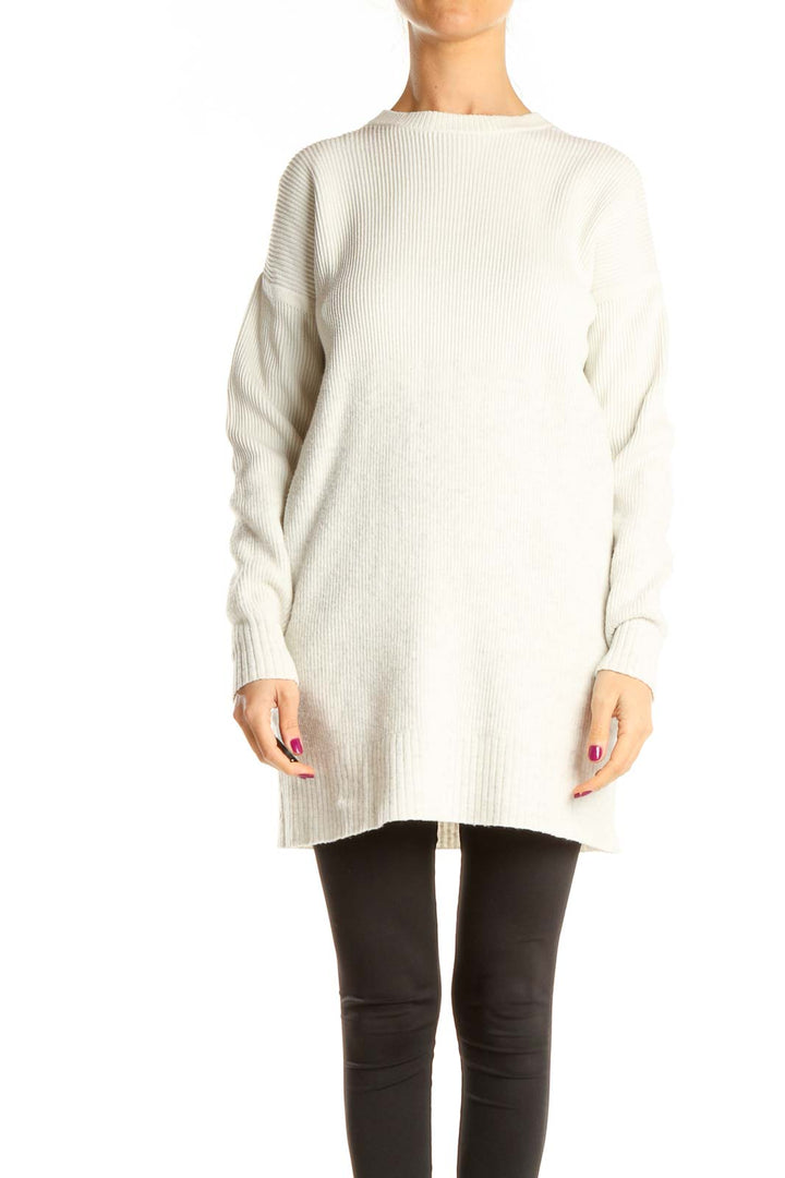 White All Day Wear Sweater