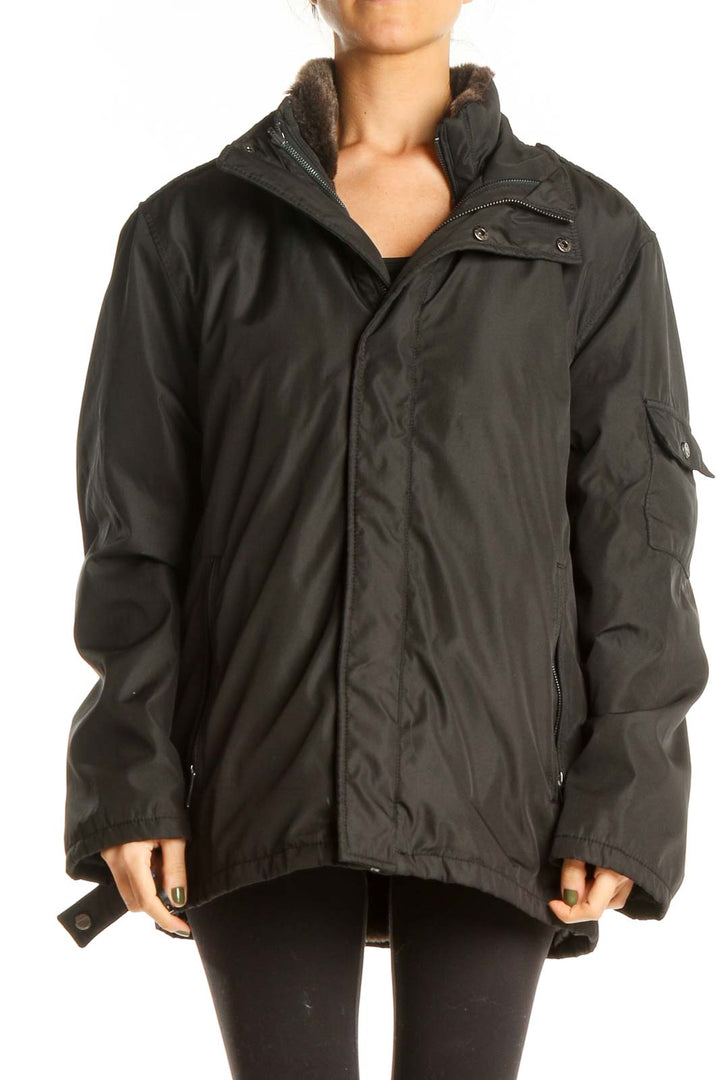 Black Windbreaker Jacket