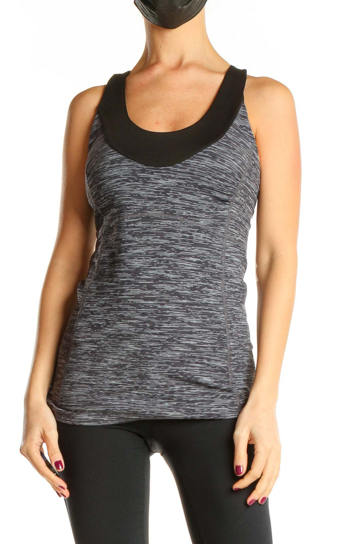 Gray Activewear Top