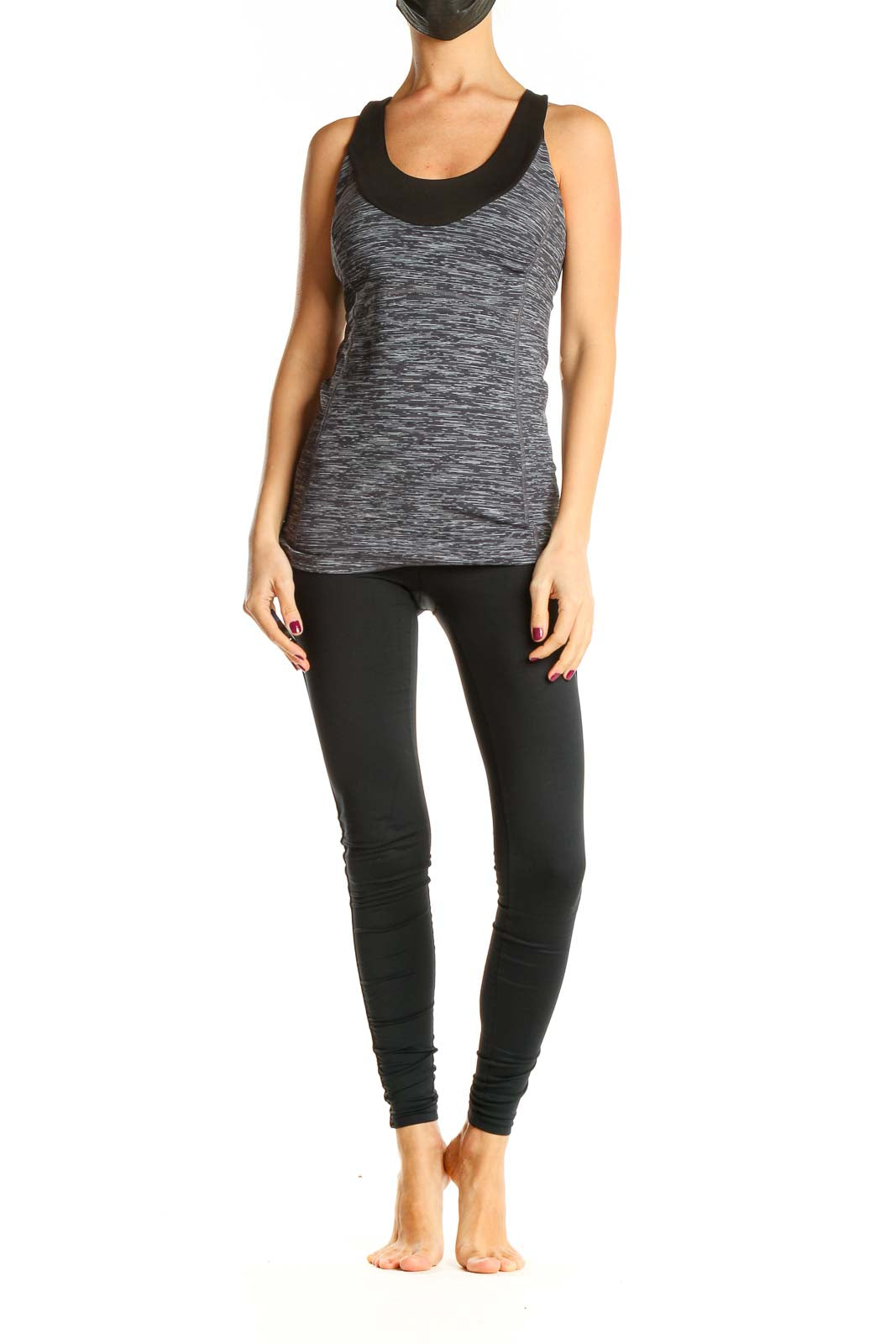 Gray Activewear Top