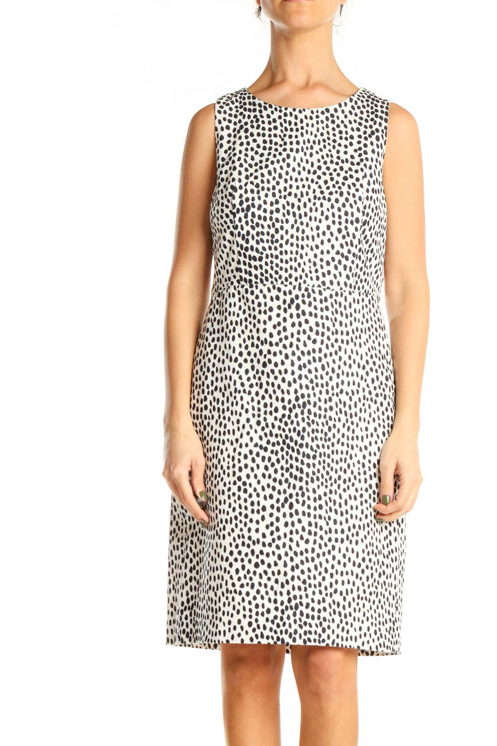 White Polka Dot Classic Dress