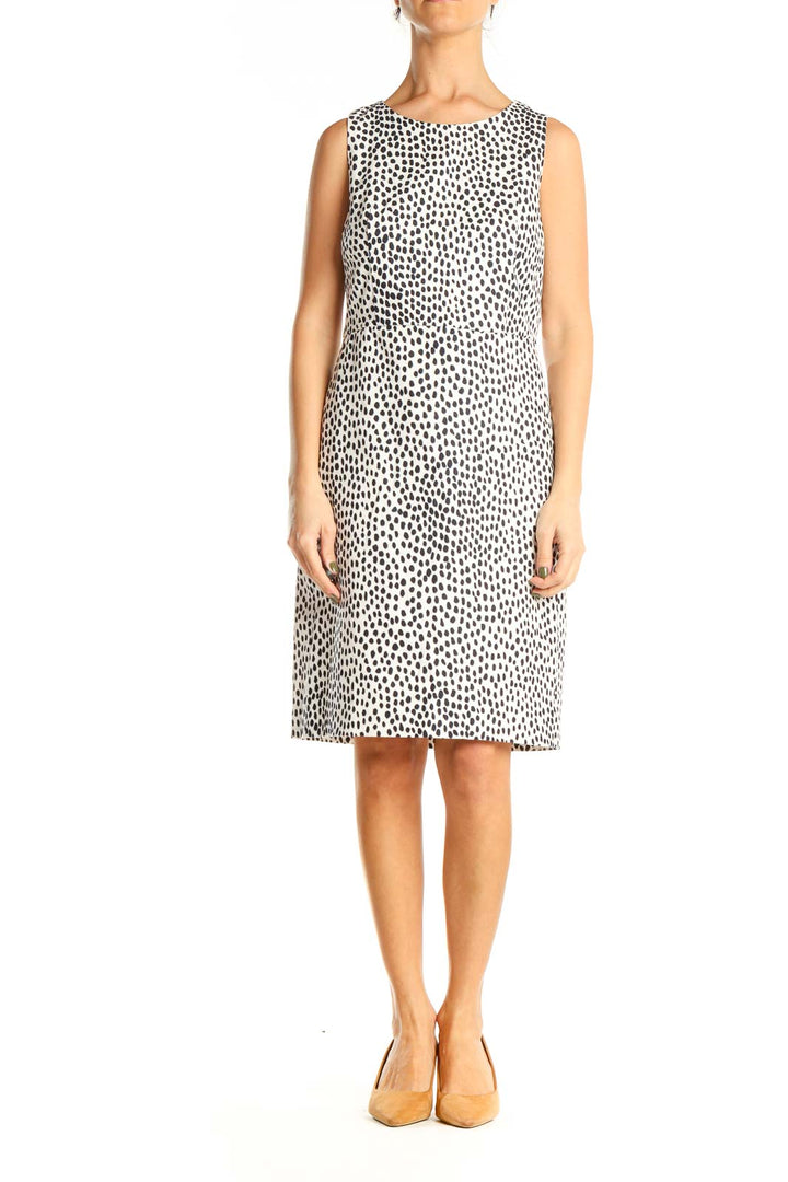 White Polka Dot Classic Dress