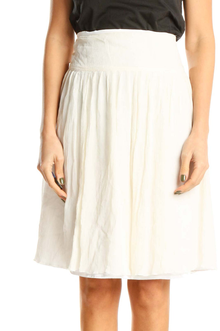 White Brunch A-Line Skirt