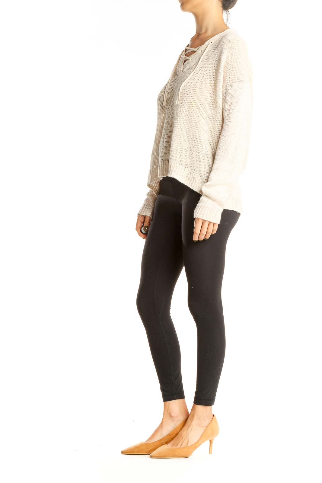Beige All Day Wear Sweater