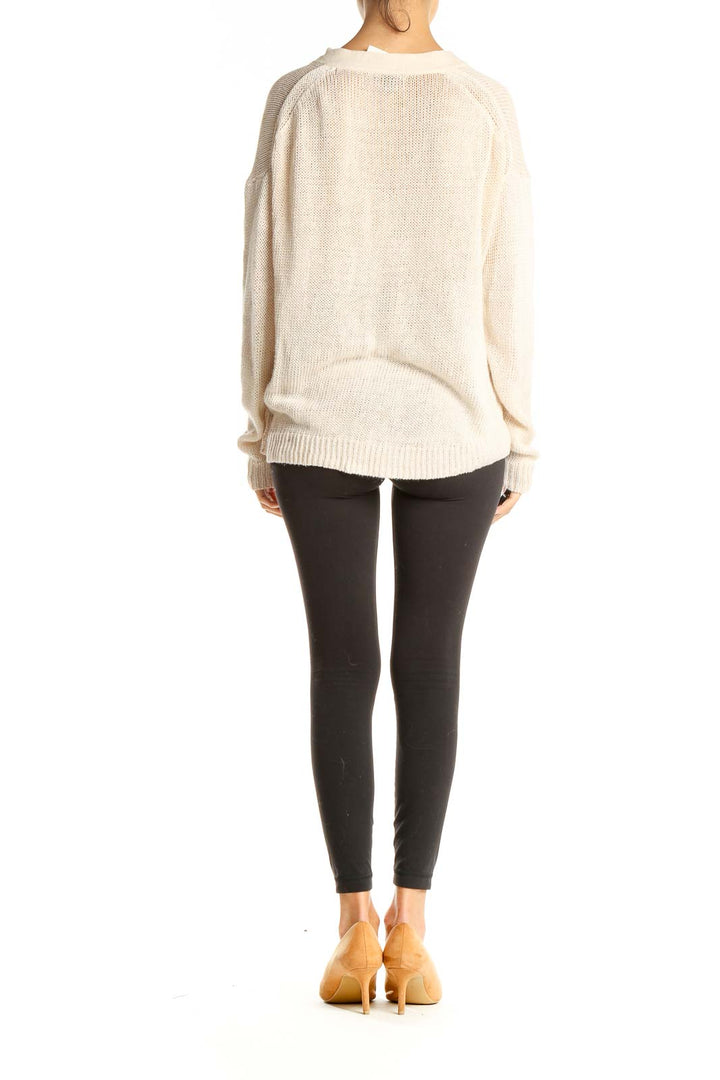 Beige All Day Wear Sweater