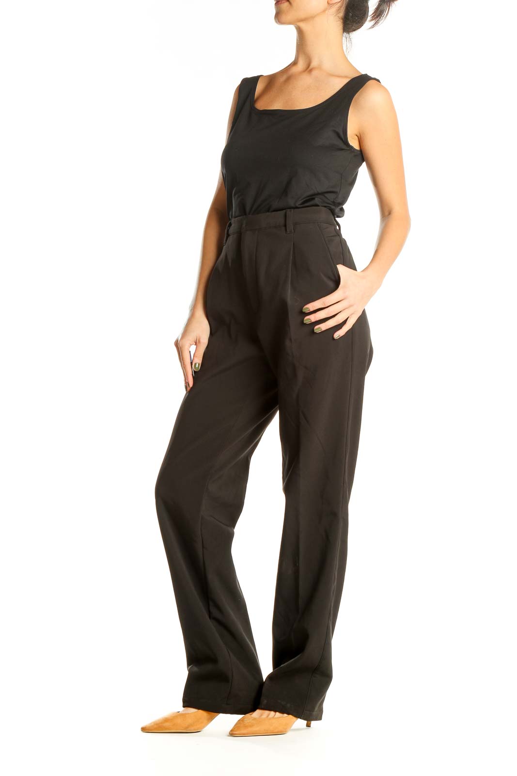 Black All Day Wear Trousers