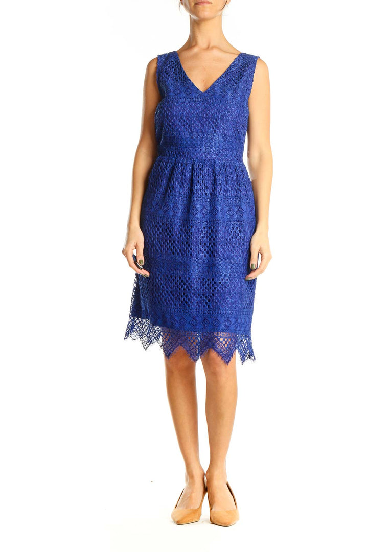 Blue Lace Chic Dress