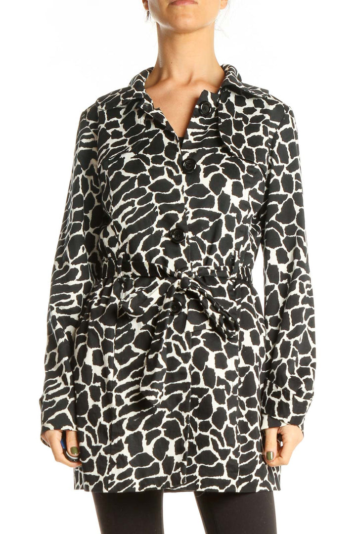 Black White Animal Print Jacket