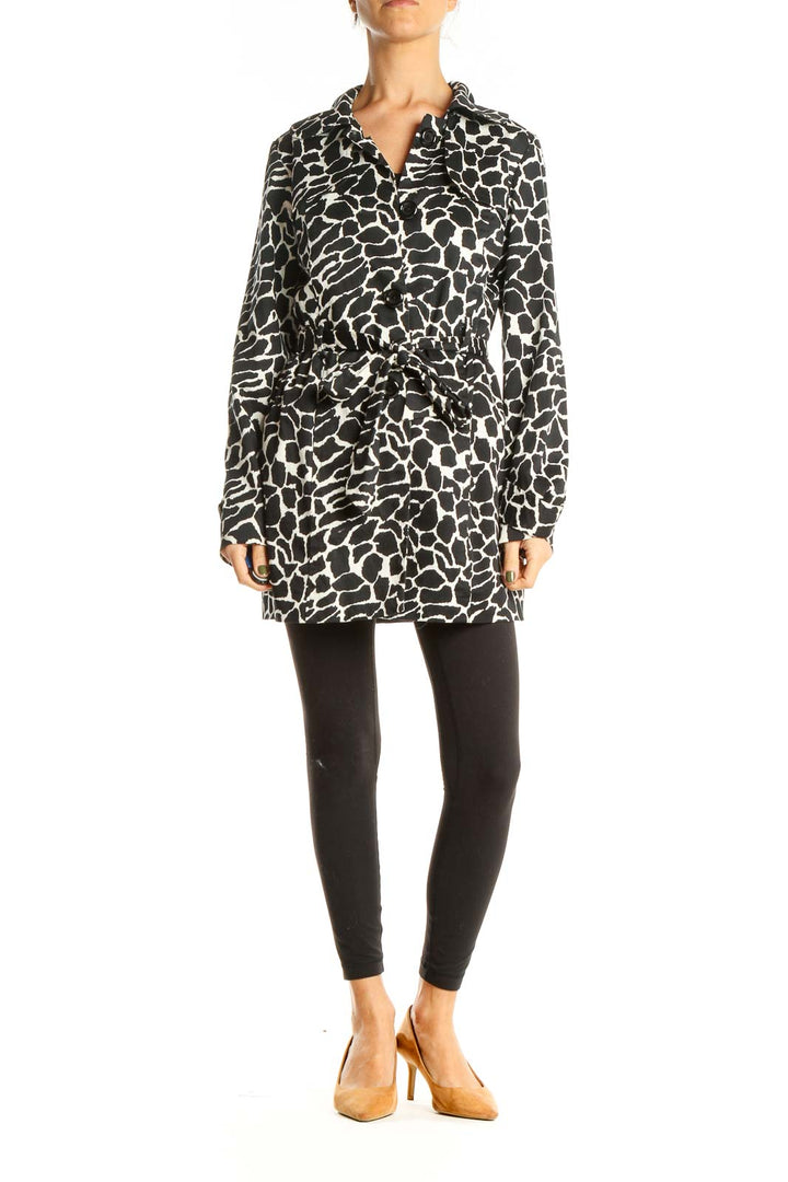 Black White Animal Print Jacket