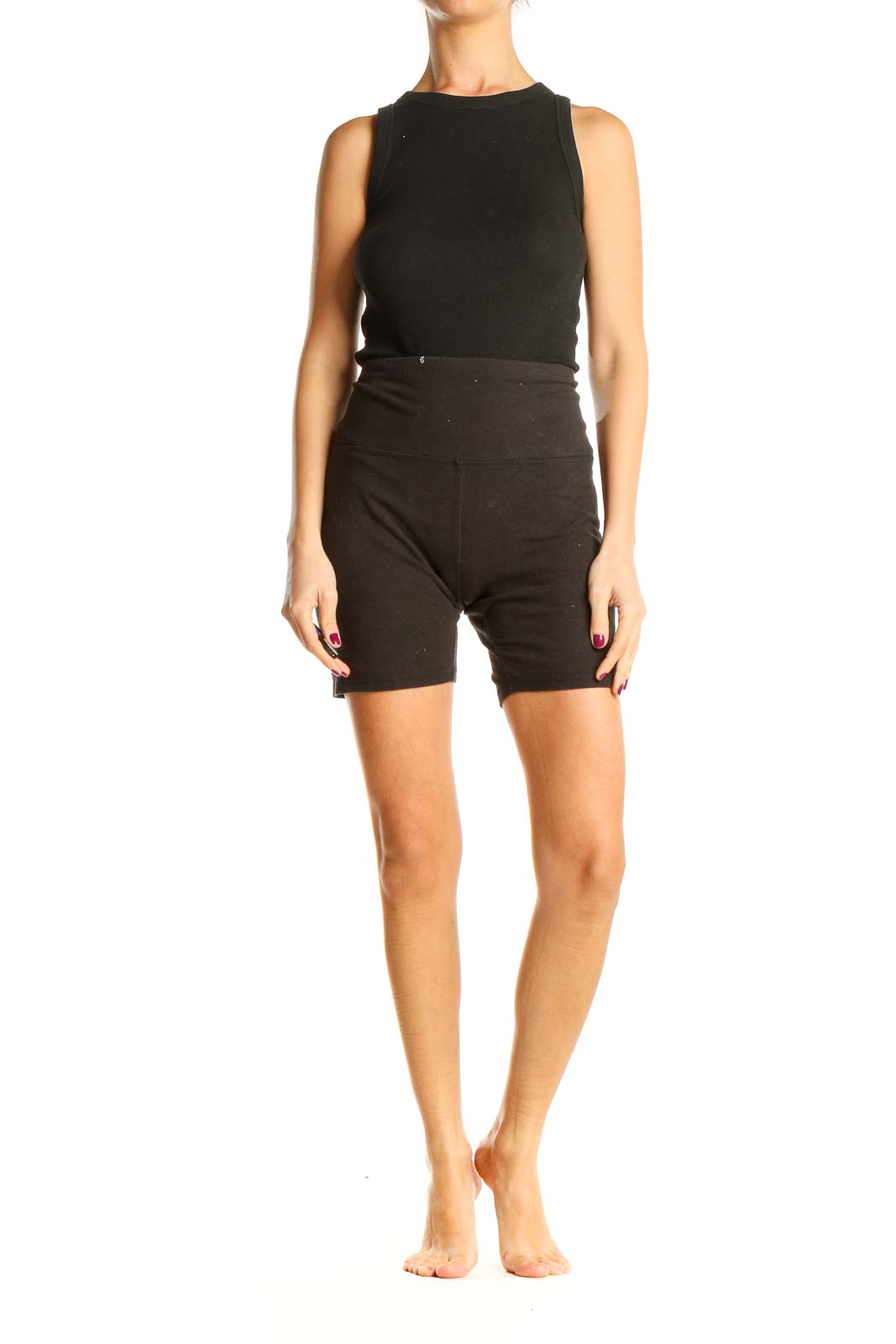 Black Activewear Biker Shorts