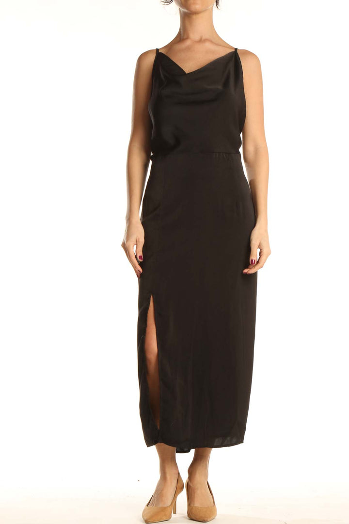 Black Cocktail Column Dress