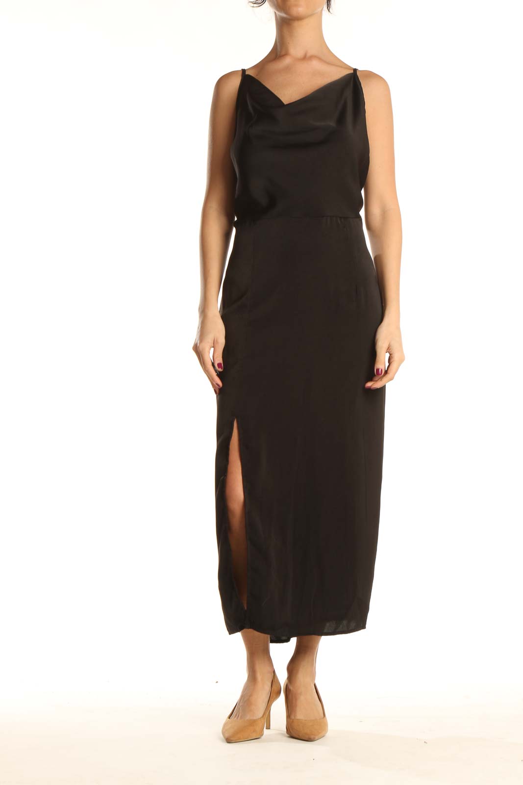 Black Cocktail Column Dress