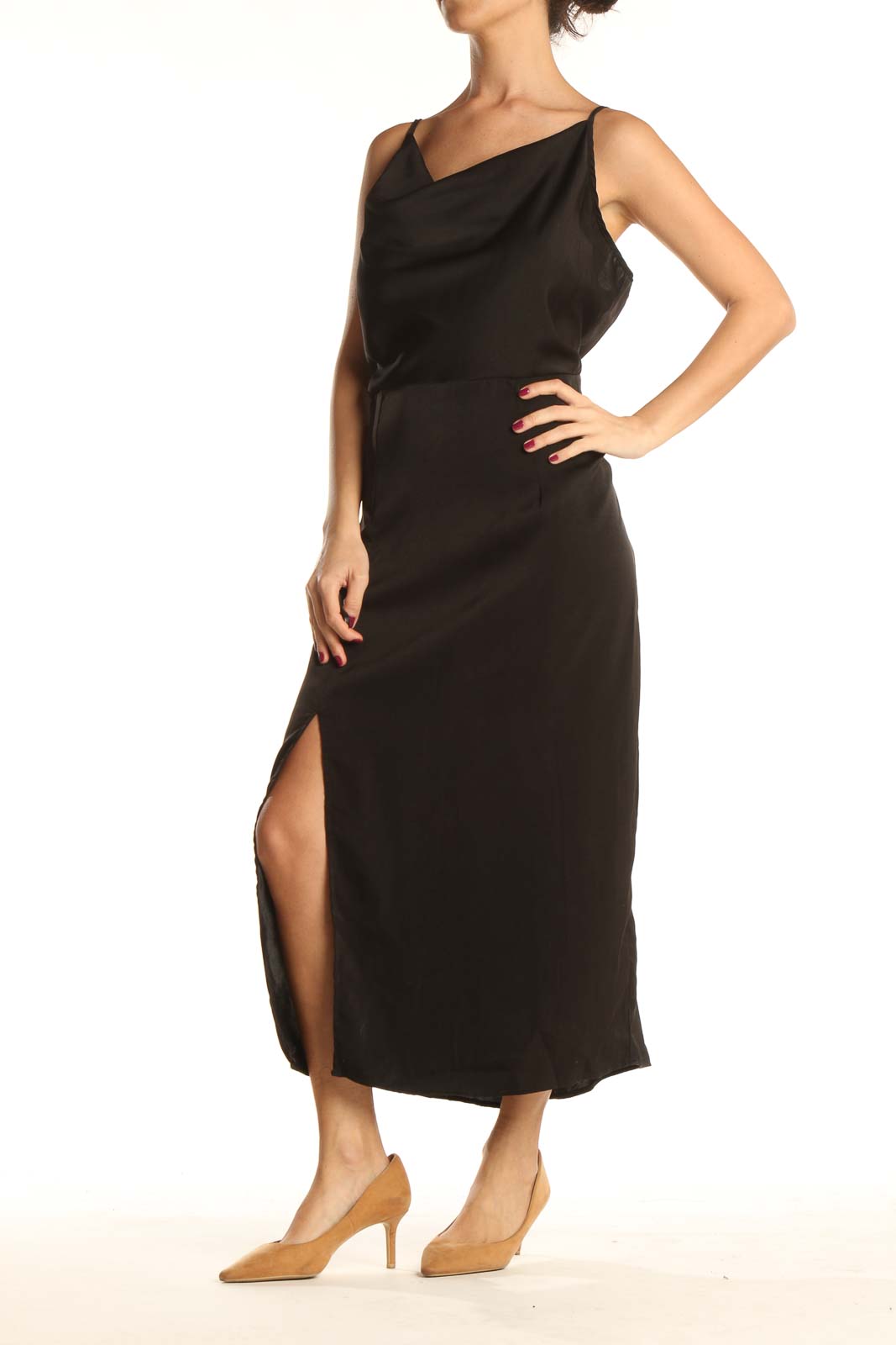 Black Cocktail Column Dress