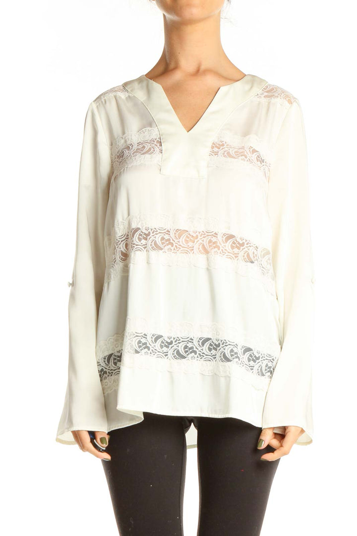 White Lace Brunch Blouse