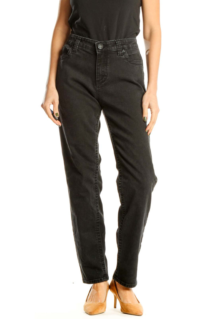 Black Straight Leg Jeans