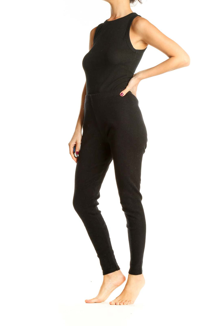 Black Casual Leggings