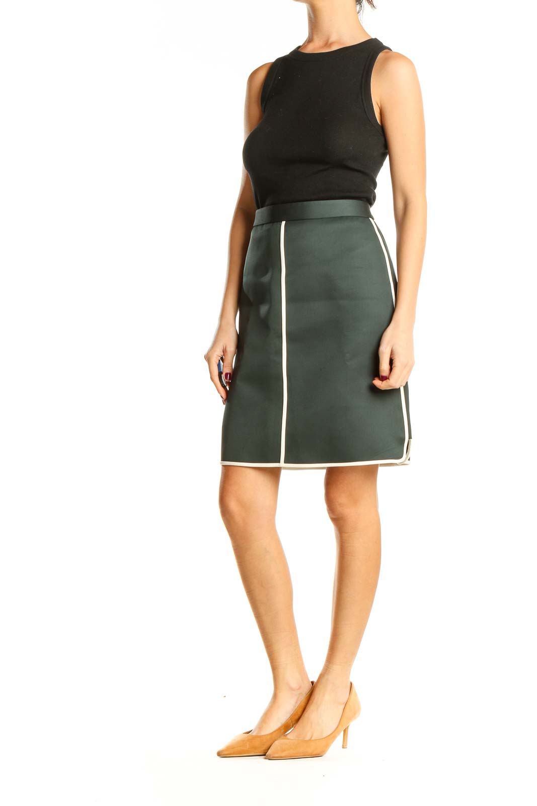 Green Chic Pencil Skirt