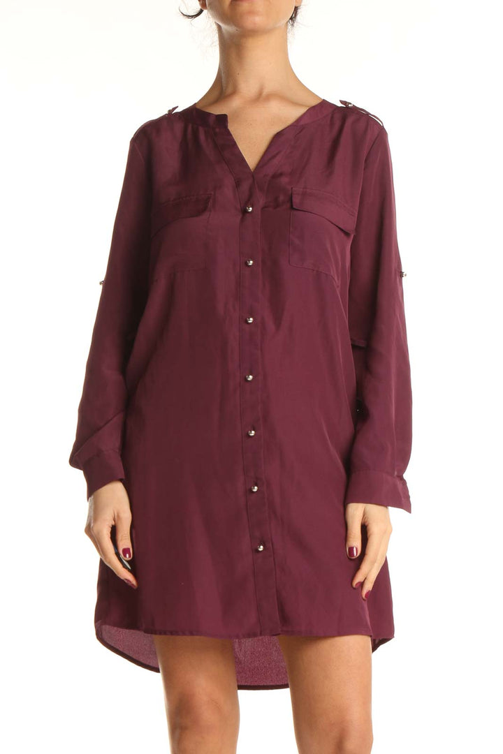 Purple Work T-Shirt Dress