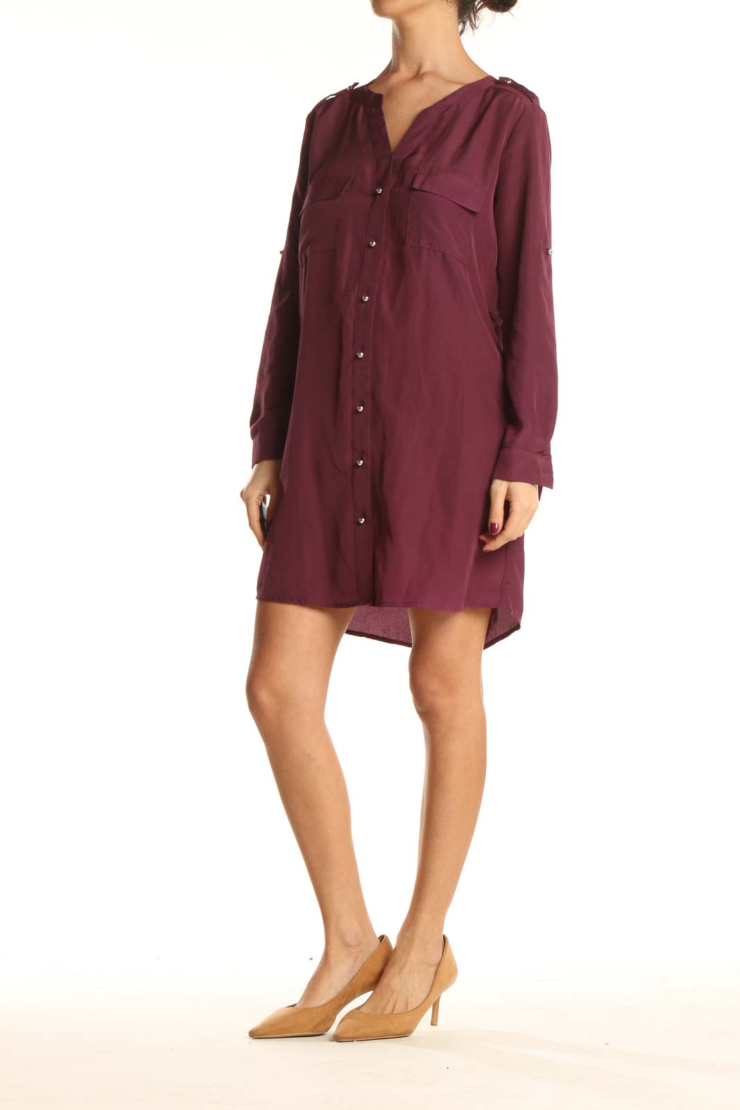 Purple Work T-Shirt Dress