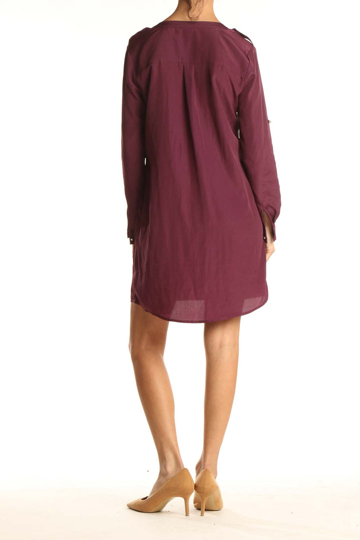 Purple Work T-Shirt Dress