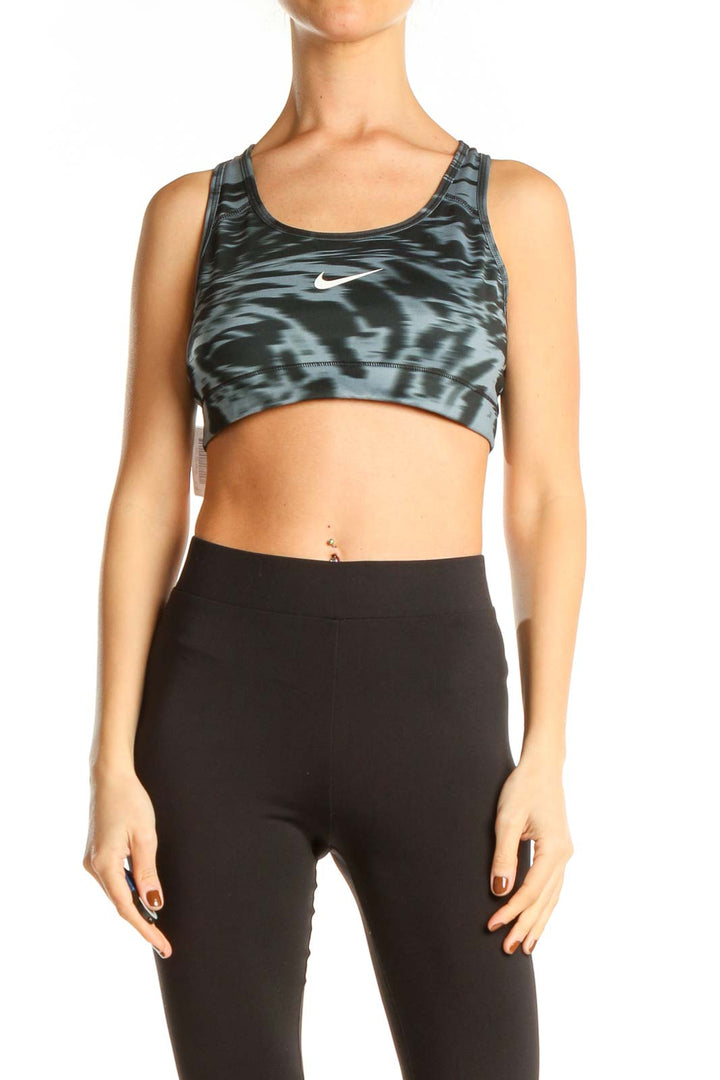 Gray Tie Dye Sports Bra