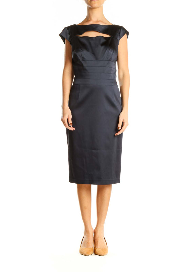 Blue Work Sheath Dress