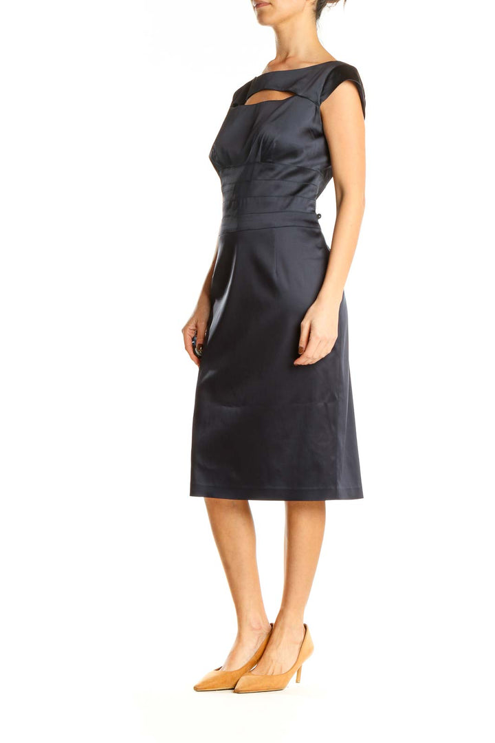 Blue Work Sheath Dress