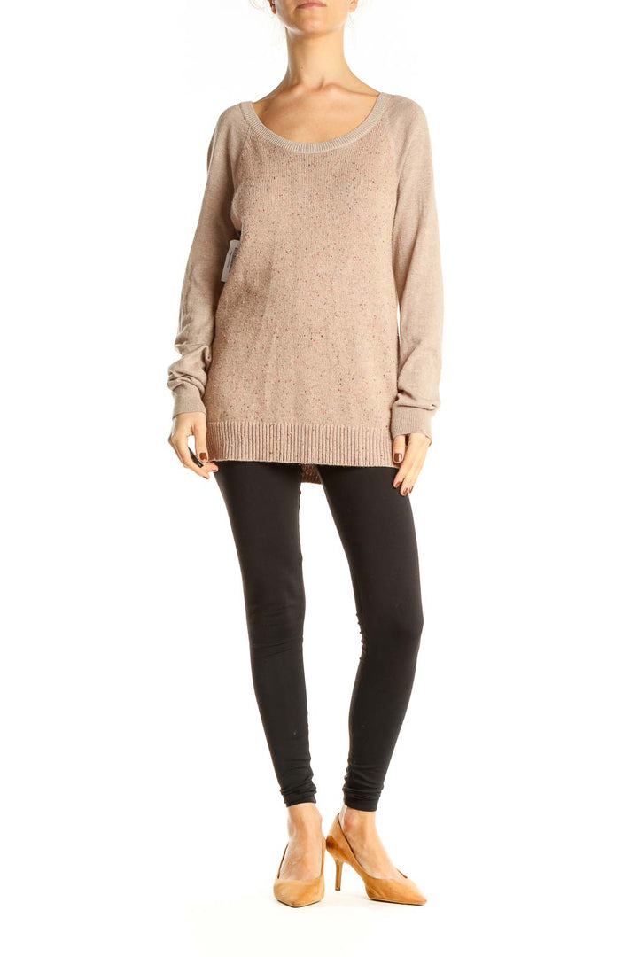 Beige All Day Wear Sweater