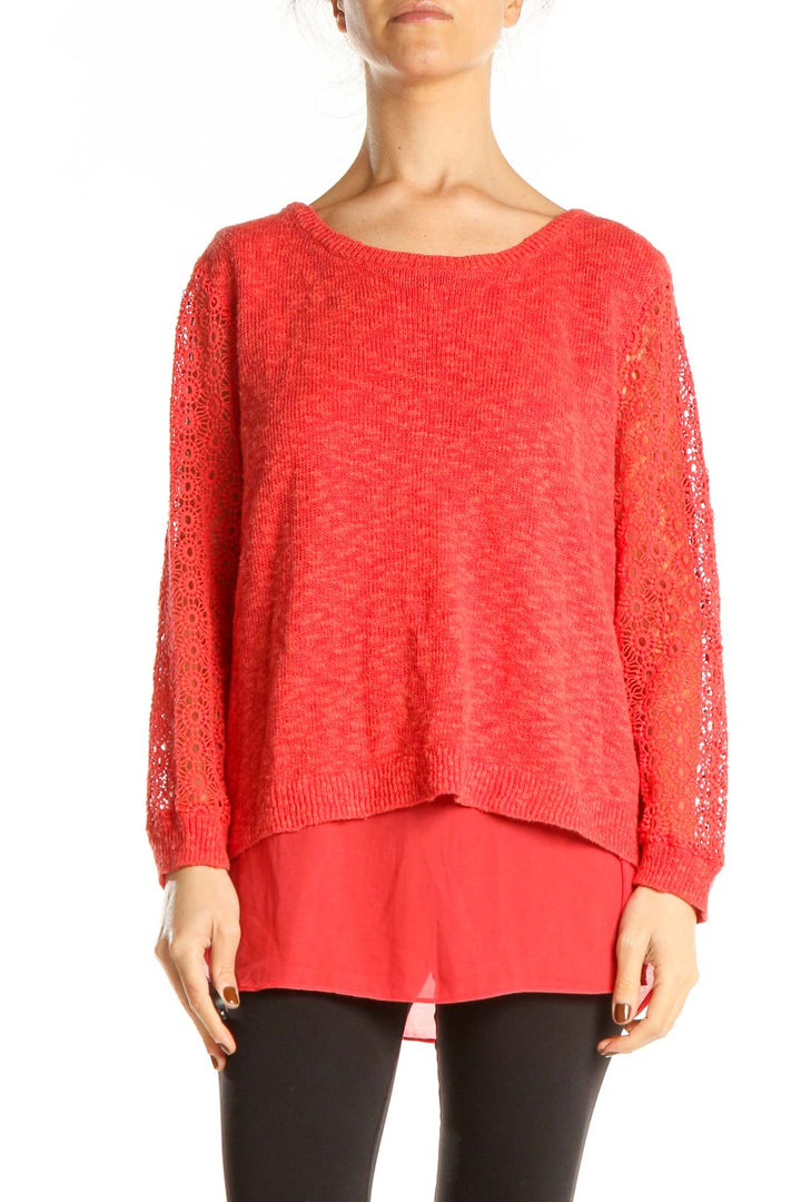 Red Lace All Day Wear Top