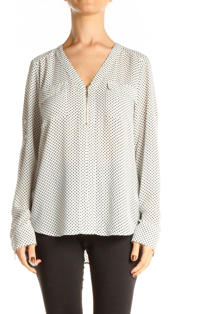 White Polka Dot Chic Blouse