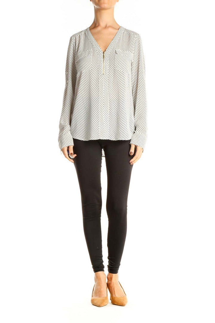 White Polka Dot Chic Blouse