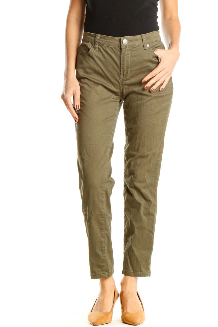 Brown Casual Pants