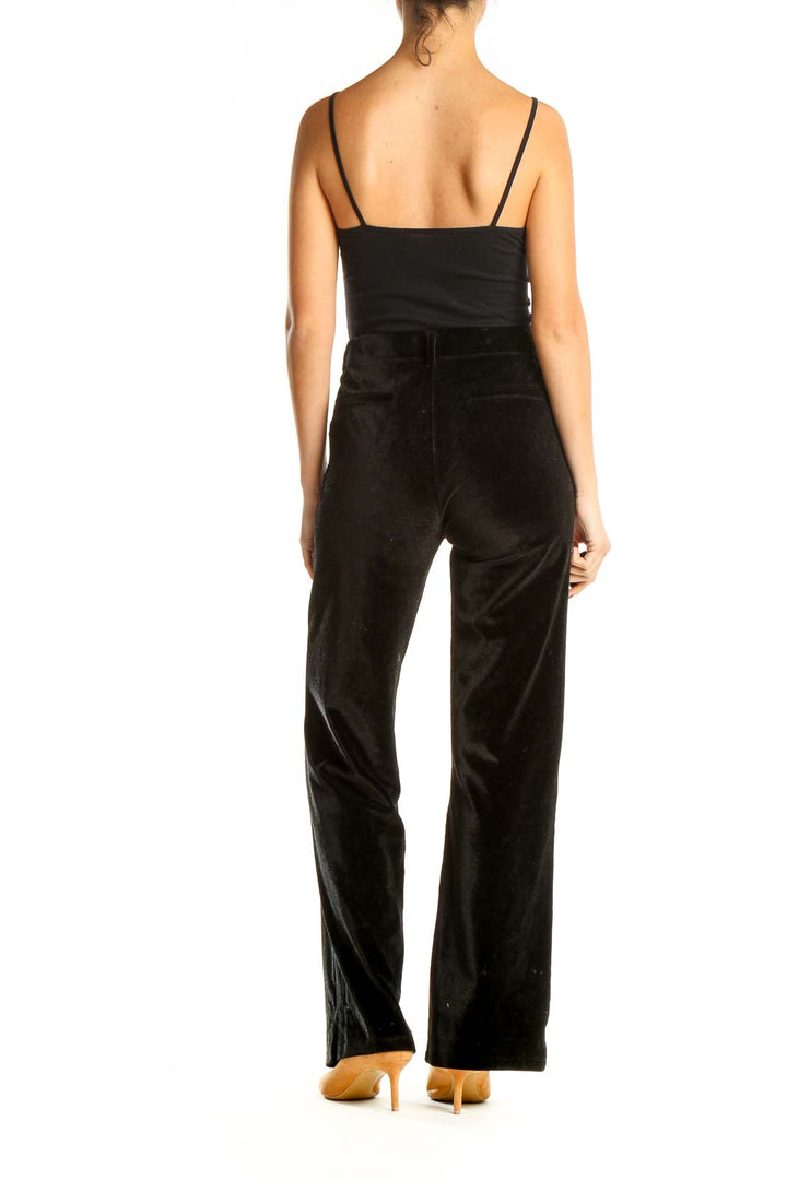 Black Velour Classic Trousers