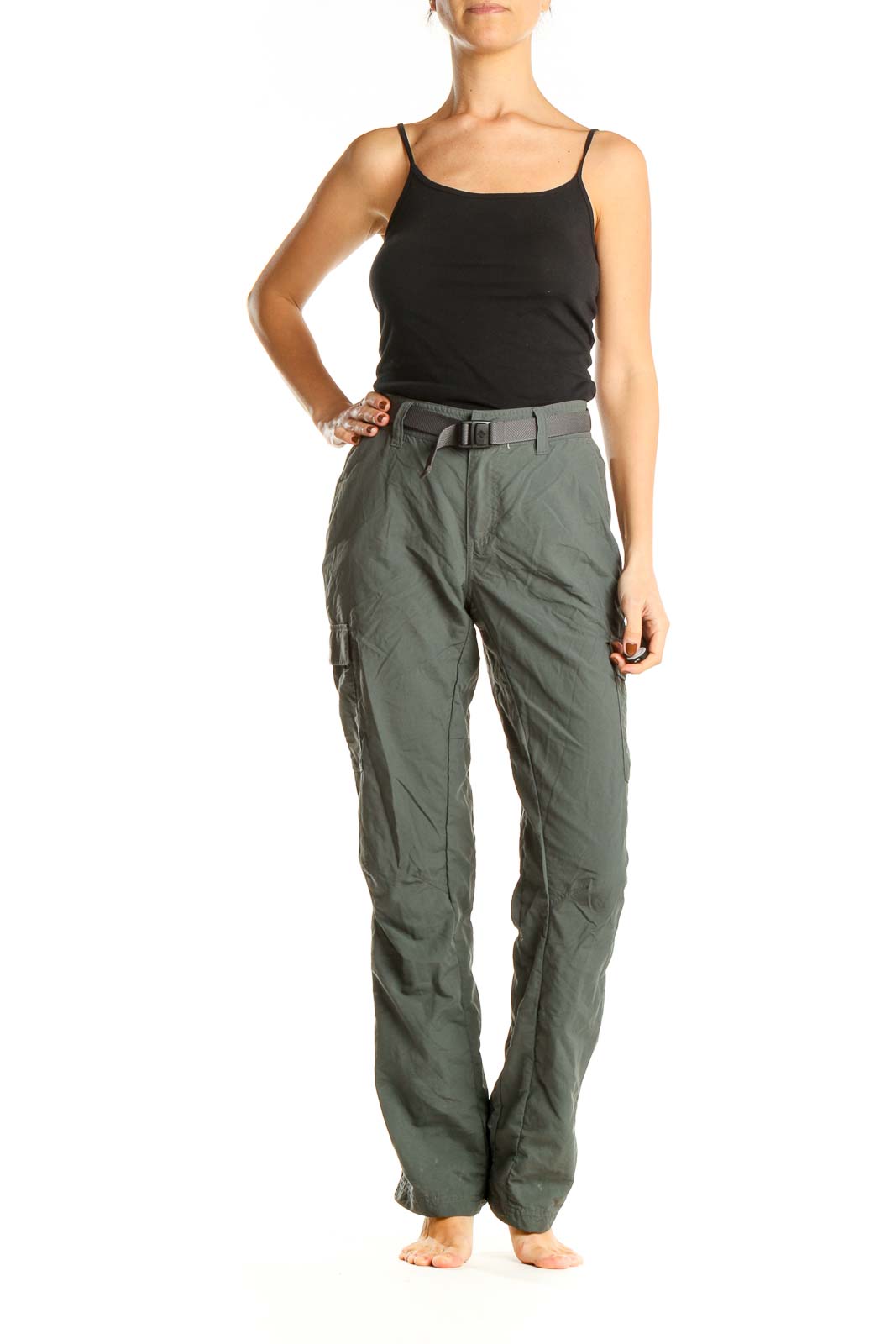 Gray Activewear Cargos Pants