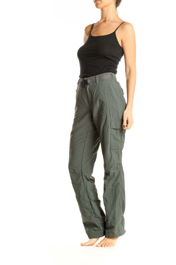 Gray Activewear Cargos Pants