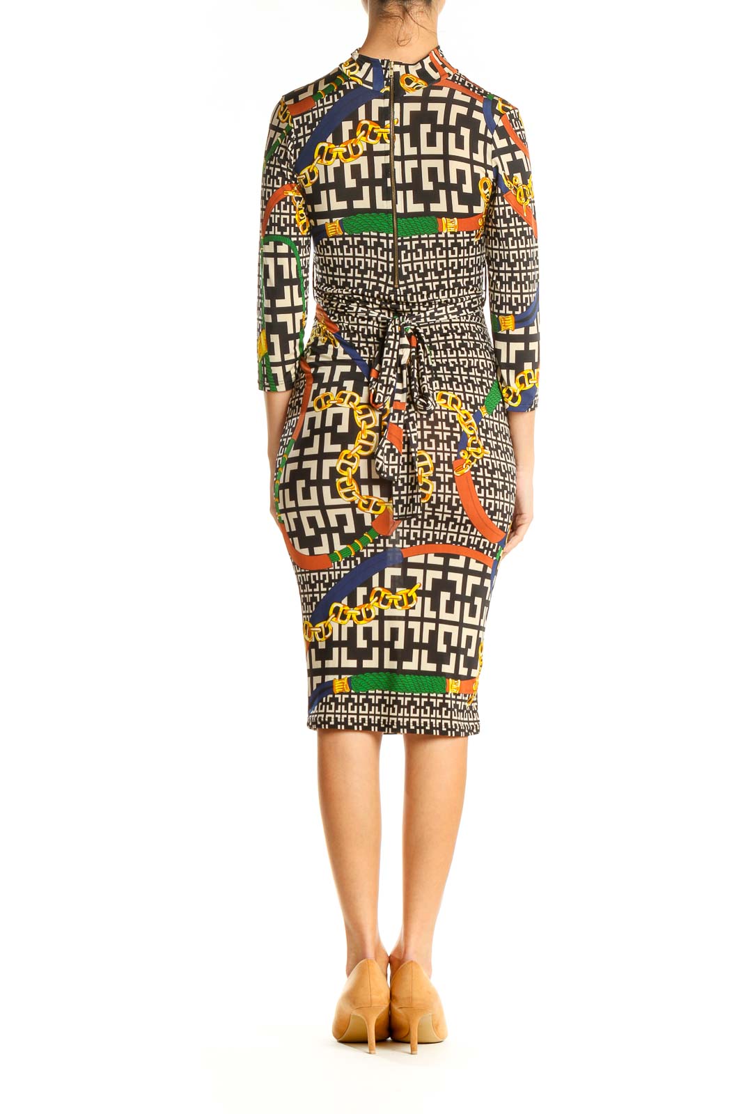 Multicolor Printed Bodycon Dress