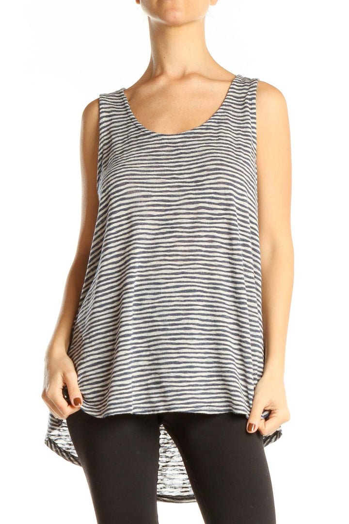 Gray Striped Top